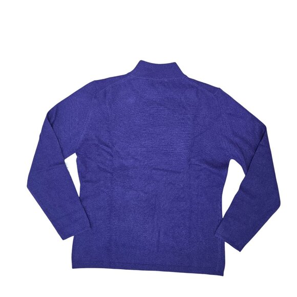 Cashmere Sutton Studio NWT Royal Purple Turtleneck Sweater Large super soft - Picture 4 of 5